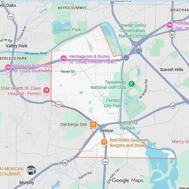 Map of Fenton, MO