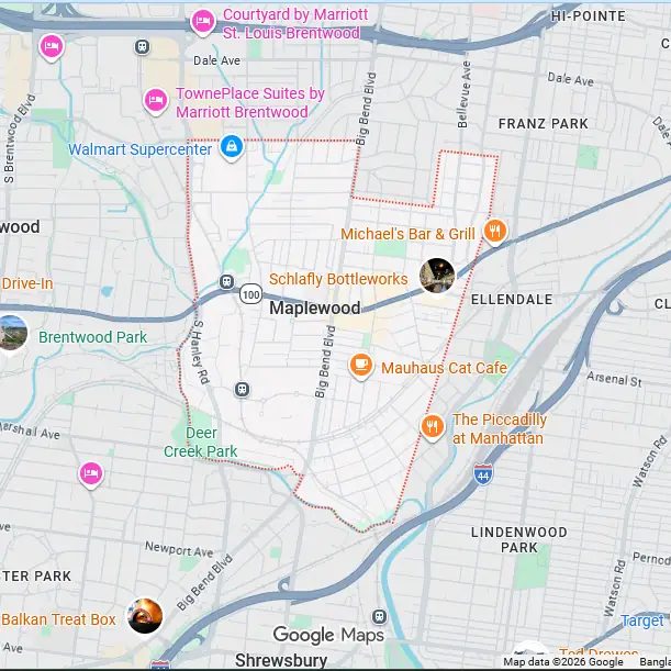 Map of Maplewood, MO