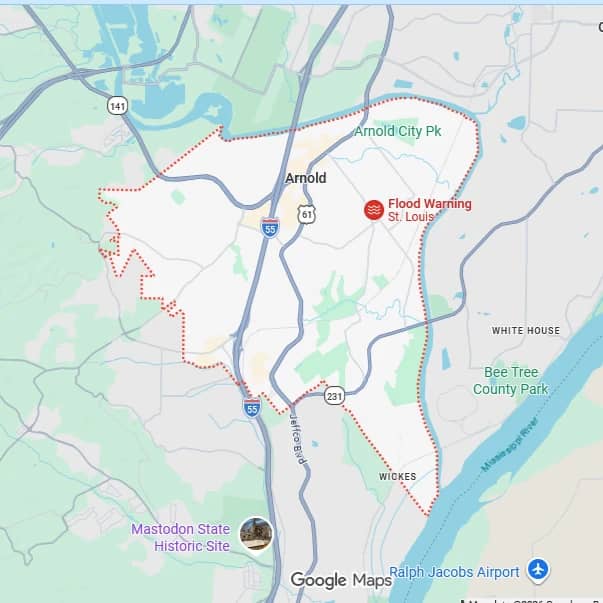 Map of Arnold, MO
