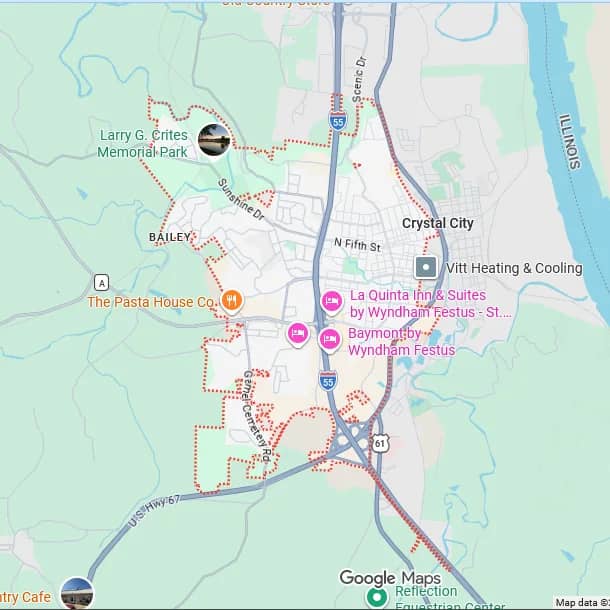 Map of Festus, MO