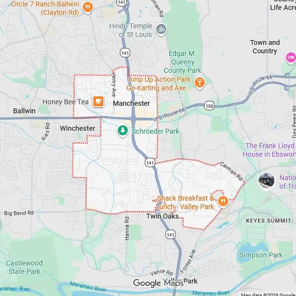 Map of Manchester, MO