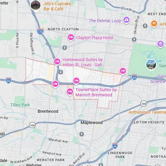 Map of Richmond Heights, MO